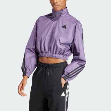 Women Gym & Training Purple 퓨쳐 아이콘 3S 우븐 쿼터 집 재킷