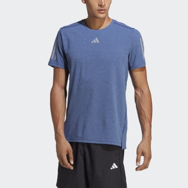 Men Running Blue Own the Run Heather Tee