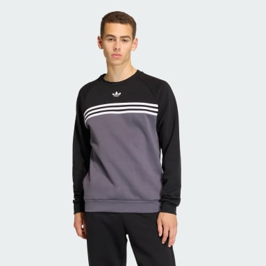CHEST STRIPES CREWNECK SWEATSHIRT