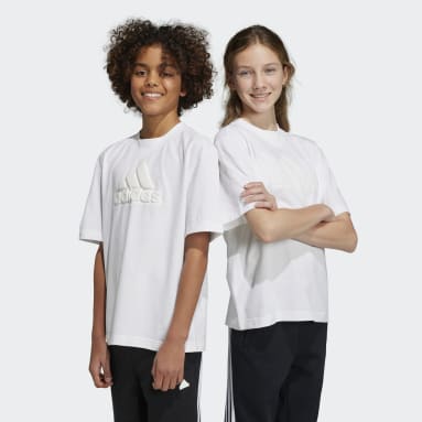 Polera Future Icons Logo Piqué Blanco Niño Sportswear