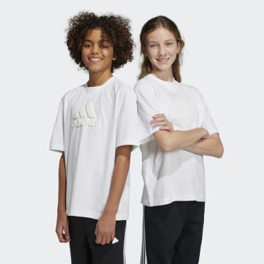 T-shirt Future Icons Logo Piqué Bianco Bambini Sportswear
