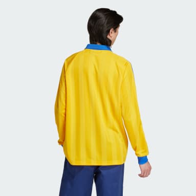 【adidas Originals】ピケ サッカー長袖Tシャツ イエロー 黄色 adidas tシャツ アディカラー ピケ サッカー長袖Tシャツ / ロンT