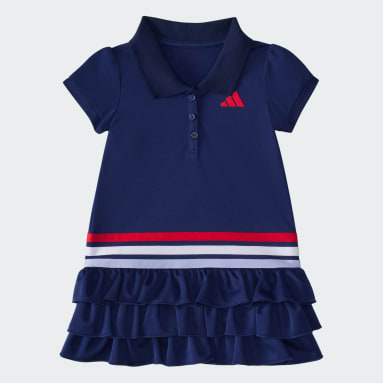 Short Sleeve Ruffle Polo Dress Set