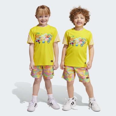 Children Sportswear Yellow adidas x LEGO Play TeeandShorts Set