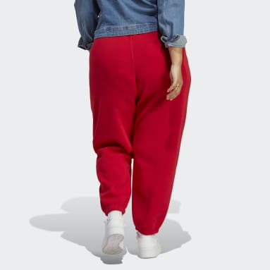 Women Originals Red Essentials Fleece Joggers (Plus Size)