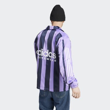 Veste Satin Coaches Pourpre Hommes Sportswear