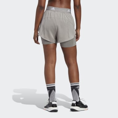 Dames adidas by Stella McCartney grijs adidas by Stella McCartney TruePurpose Training Twee-in-Een Short