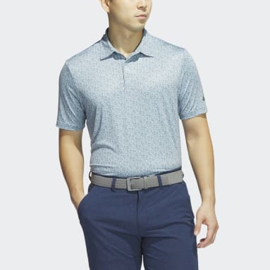 ผู้ชาย กอล์ฟ สีน้ำเงิน เสื้อโปโลกอล์ฟพิมพ์ลายทั้งตัว Ultimate365
