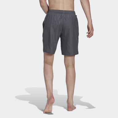 Short de bain longueur classique 3-Stripes Gris Hommes Natation
