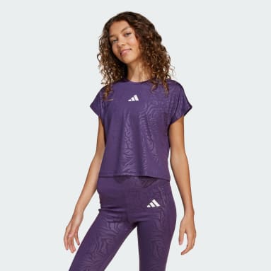 All Sports crop-top T-shirt i juniorstørrelse med dyreprint