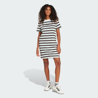 Adidas white dress discount