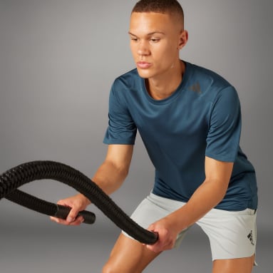adidas T-shirt de training HIIT Designed 4 Training HEAT.RDY Turquoise Hommes Fitness Et Training