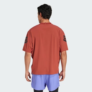 เสื้อยืดออกกำลังกายผ้าทอ Gym+ 3-Stripes