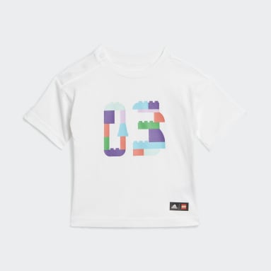 Kinder Sportswear adidas x Classic LEGO® T-Shirt und kurze Leggings Set Weiß