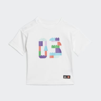 Ensemble t-shirt et cycliste adidas x Classic LEGO® Blanc Enfants Sportswear