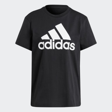 Frauen Sportswear Essentials Logo Boyfriend T-Shirt Schwarz