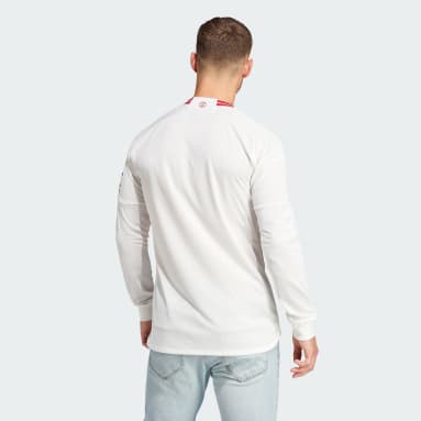 Männer Fußball Manchester United 23/24 Long Sleeve Ausweichtrikot Weiß