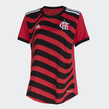 Camisa 3 CR Flamengo 22/23 Feminina Vermelho Mulher Futebol