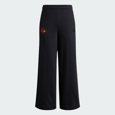 Louisville Cardinals Women's Exclusive 3-Stripes Fleece Wide Leg Pant