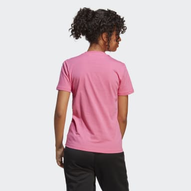 Camiseta Essentials Slim LOUNGEWEAR 3 bandas Rosa Mujer Sportswear