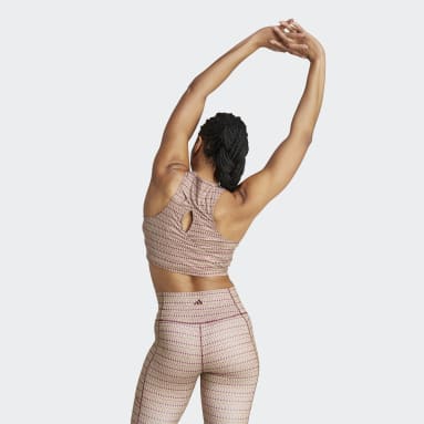 Kvinder Fitness Og Træning Burgundy Yoga Studio Print tanktop