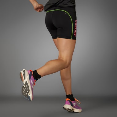 ผู้หญิง วิ่ง สีดำ กางเกงรัดรูปขาสั้น Adizero Lite