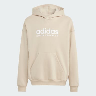 Camisola com Capuz em Fleece – Criança Bege Criança Sportswear