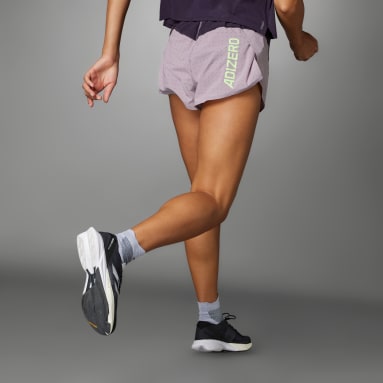 Pantalón corto Adizero Running Split Violeta Mujer Running