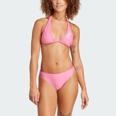 Women Sportswear Pink Neckholder Bikini