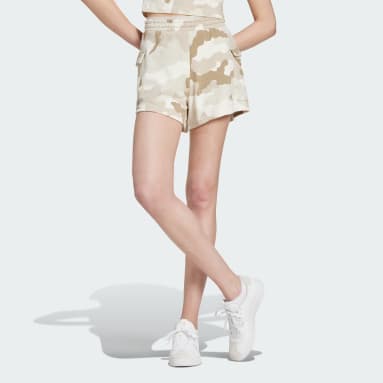 Essentials 3-Streifen Camo-Print Cargoshorts