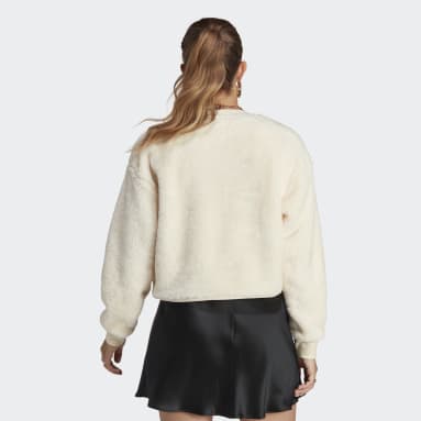 Women's Originals Beige Essentials+ Fluffy Teddy Sweater