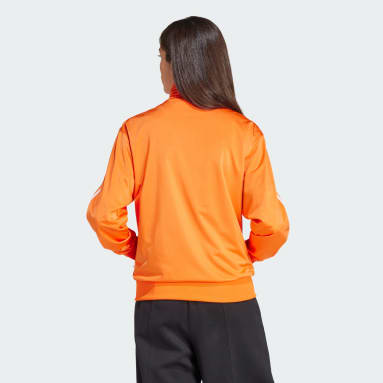 Ženy Originals oranžová Sportovní bunda Adicolor Classics Loose Firebird