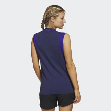 Polo sans manches Ultimate365 Tour Primeknit Bleu Femmes Golf
