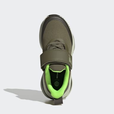 Kids Sportswear Green FortaRun All-Terrain Cloudfoam Sport Running Elastic Lace and Top Strap Shoes
