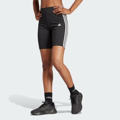 Women Essentials Black Essentials 3-Stripes Bike Shorts