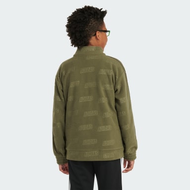 Youth Training Green BRAND LOVE COZY HALF ZIP
