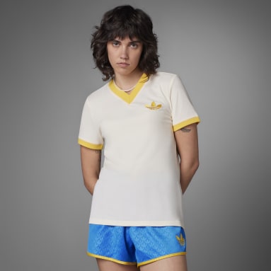T-shirt à col en V Adicolor Heritage Now Blanc Femmes Originals