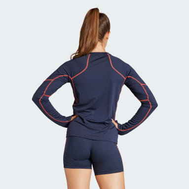 T-shirt manches longues de running Adizero Bleu Femmes Running