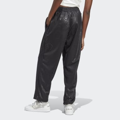 Women Lifestyle Black Marble Print Firebird Track Pants