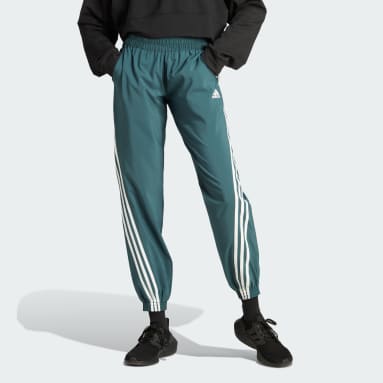 Pantalon TRAINICONS 3-Stripes Woven Turquoise Femmes Entraînement