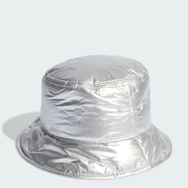 Gorro Puffy Satin Bucket Plateado Mujer Originals