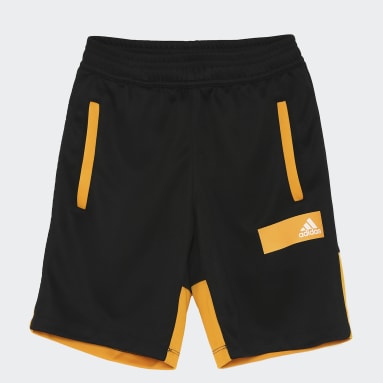 Girls Training Black COLOR BLOCK ADIDAS SHORTS