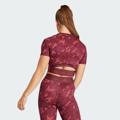 T-shirt Curta de Treino Techfit Bordô Mulher Ginásio E Treino