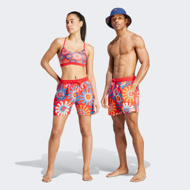 Sportswear rood adidas x FARM Rio Korte Zwemshort (Uniseks)