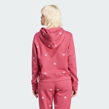 Sweat-shirt à capuche mini logo intégral Rose Femmes Originals