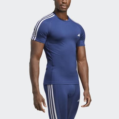 T-shirt de Treino 3-Stripes Techfit Azul Homem Ginásio E Treino