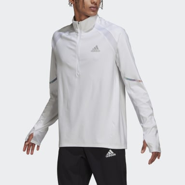 Men Running White Everydayrun Half-Zip Sweatshirt