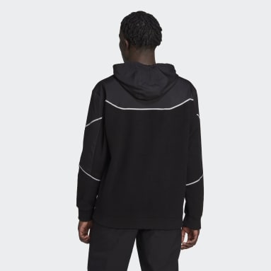 Muži Sportswear čierna Mikina s kapucňou Essentials Reflect in the Dark Polar Fleece