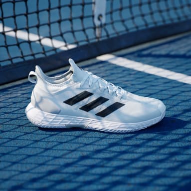 Men's Tennis White Adizero Ubersonic 4.1 Tennis Shoes