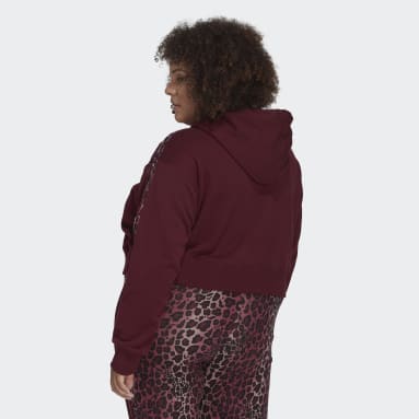 Hoodie Logo (Grandes tailles) Bordeaux Femmes Originals